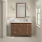 James Martin Vanities 48'' Single Vanity, Mid-Century Walnut w/ Single Hole 3 CM White Zeus Quartz Top & Backsplash 424-V48-WLT-1WZ - alternate 2